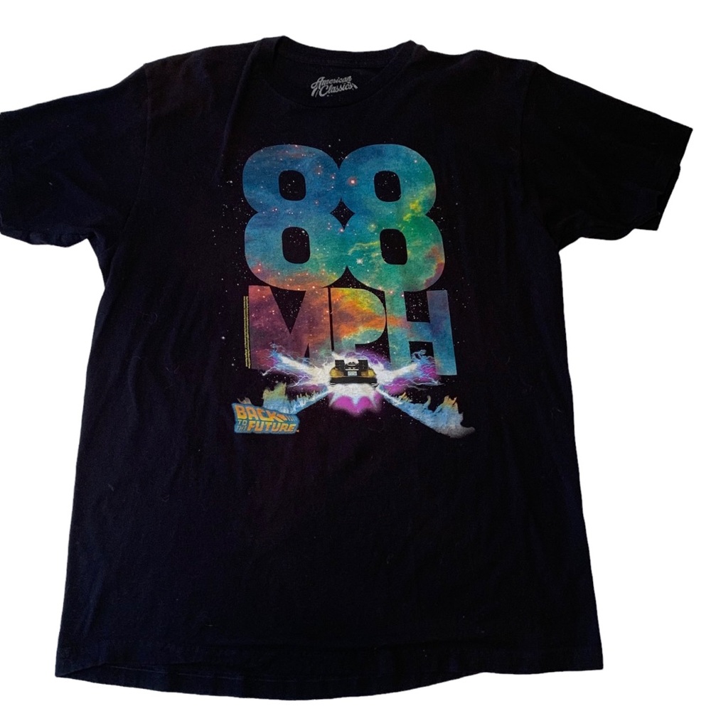 Back to The Future 88 MPH short sleeve black graphic t-shirt Mens Size XL